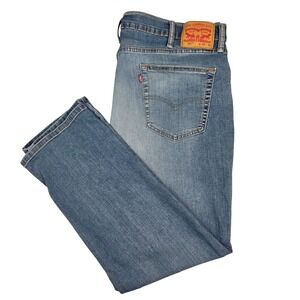 Levi's 541 Athletic Fit Mens Jeans W40 L30 Light Wash‎ Denim Blue Whiskered Fade
